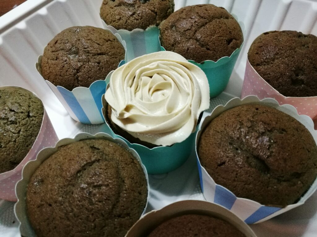 Why Recyclable Muffin Cups Are Ideal For Large Batch Baking high angle view dessert plate