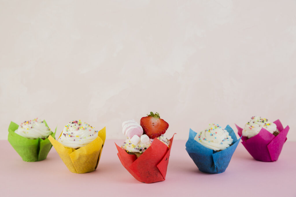 How Recyclable Muffin Cups Contribute To Stable Bakery Output birthday cupcakes copyspace top