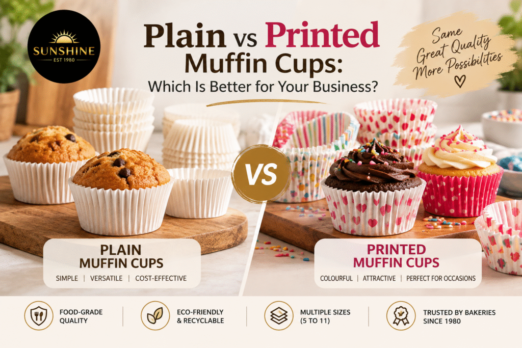 Plain vs Printed Muffin Cups